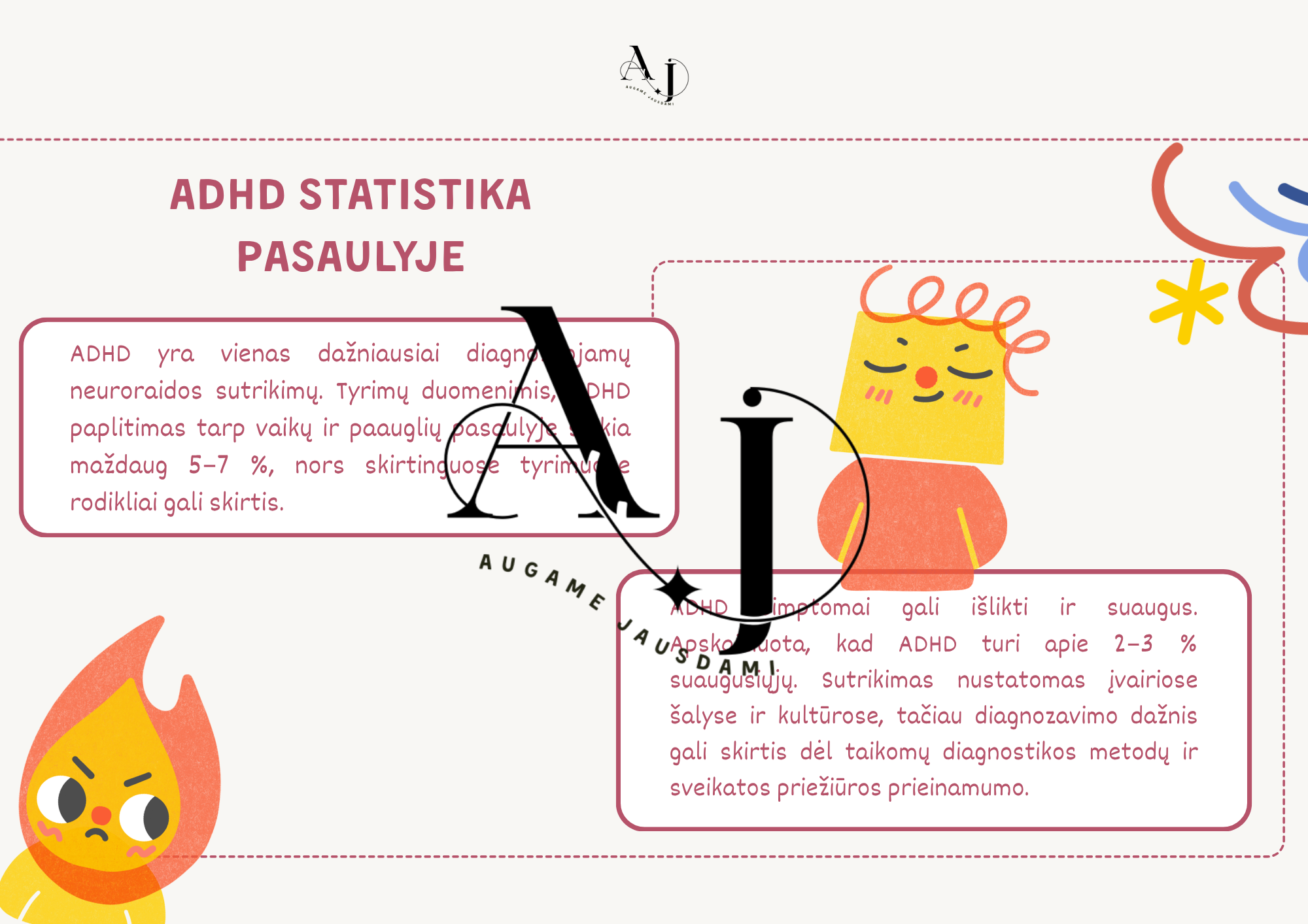 Apie ADHD Augame Jausdami