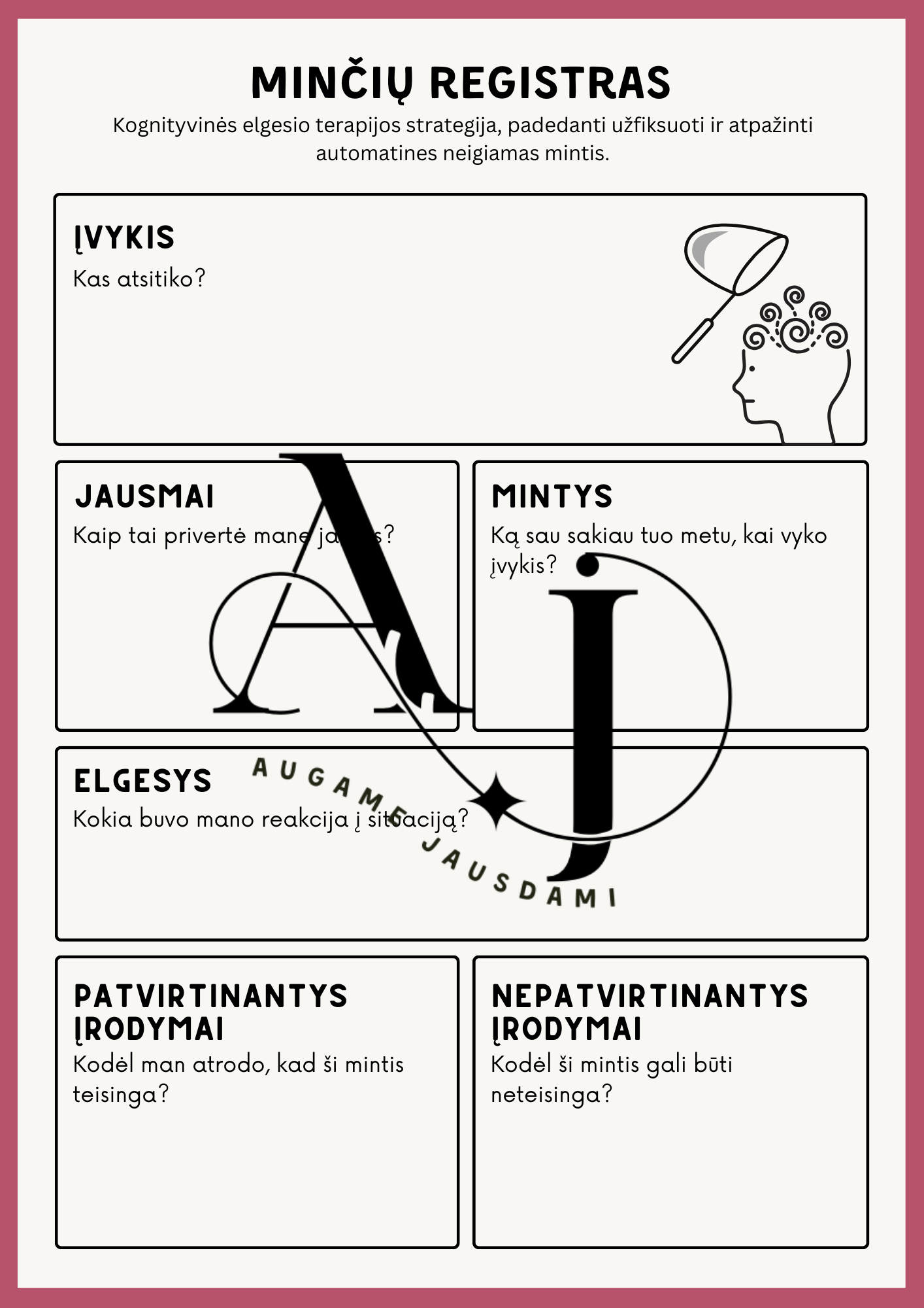 Visapusiško ugdymo užduotys (kognityviniai, kalbiniai ir emociniai įgūdžiai)