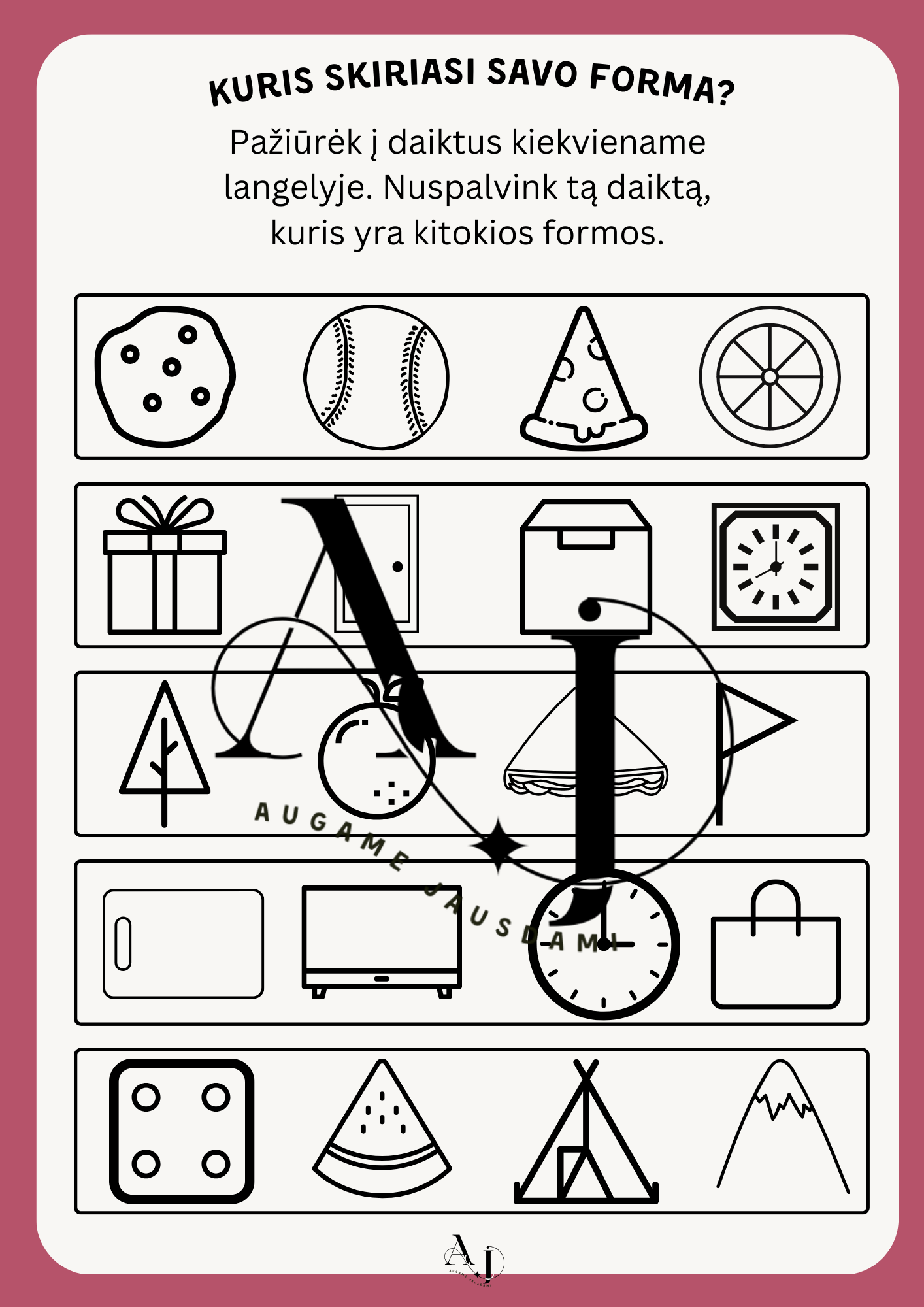 Visapusiško ugdymo užduotys (kognityviniai, kalbiniai ir emociniai įgūdžiai)