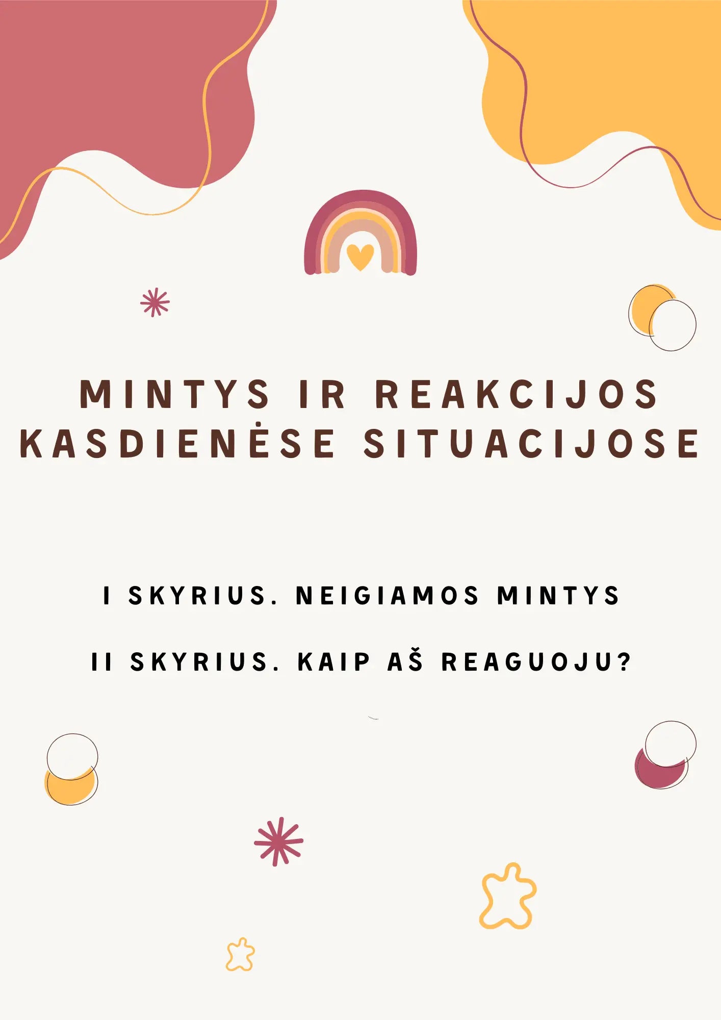 Neigiamos mintys/Kaip aš reaguoju? Augame Jausdami