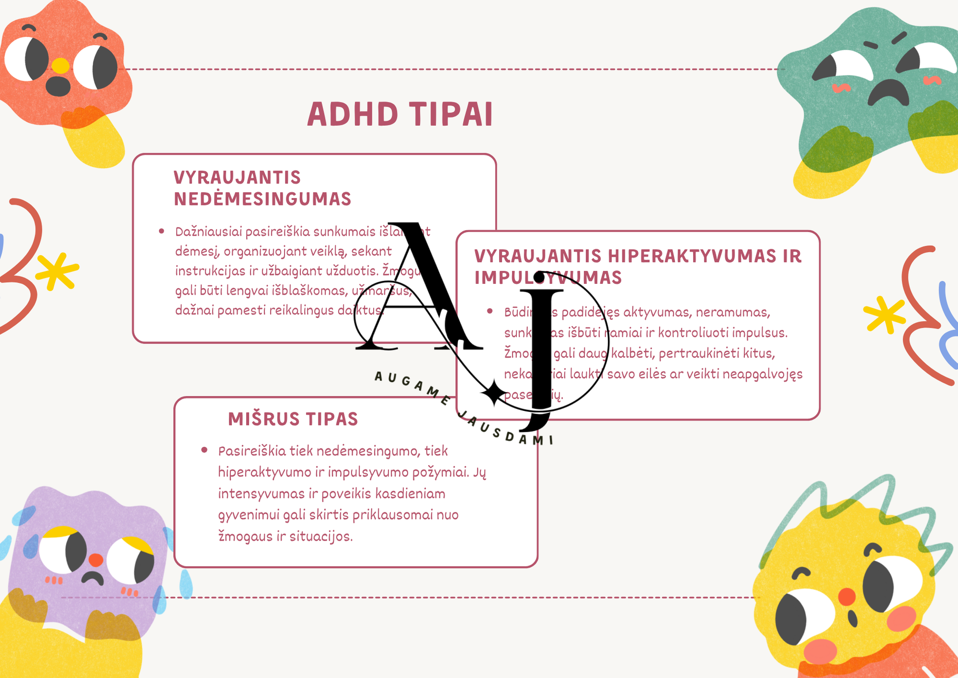 Apie ADHD Augame Jausdami