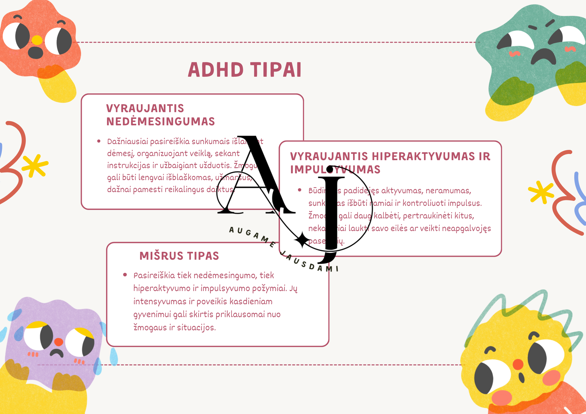 Apie ADHD Augame Jausdami