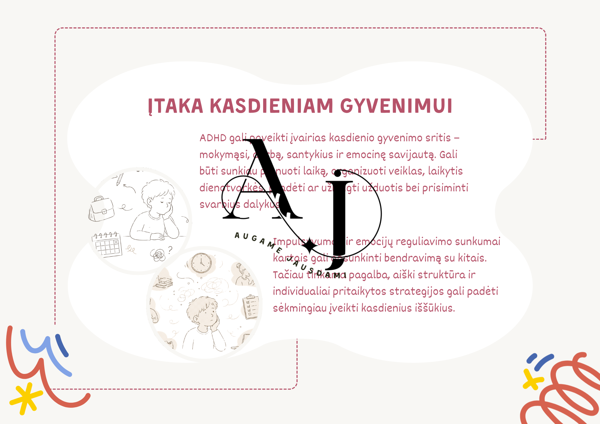Apie ADHD Augame Jausdami