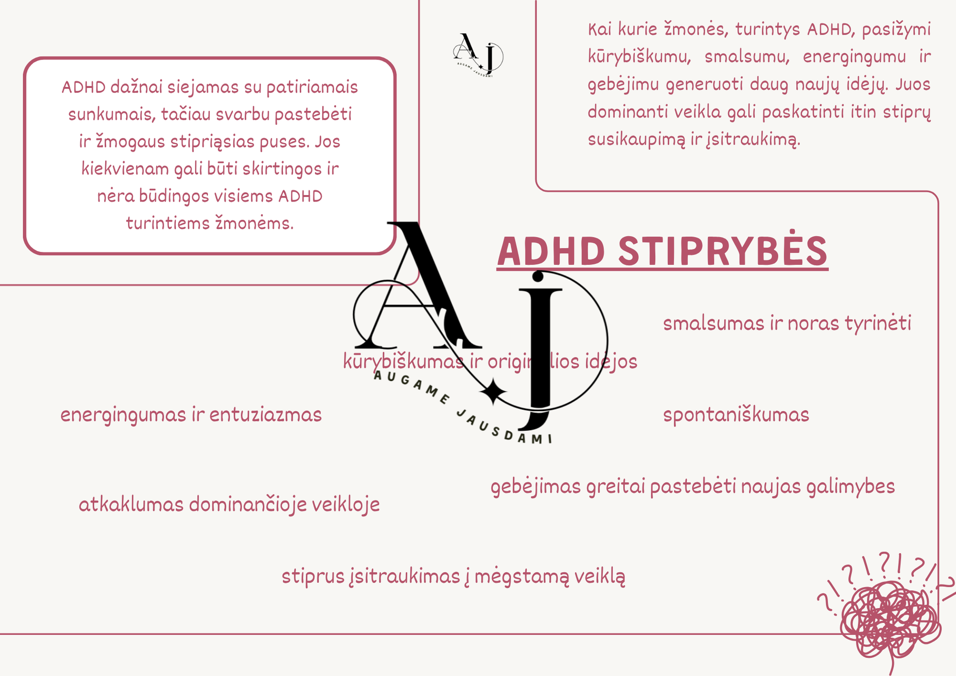 Apie ADHD Augame Jausdami