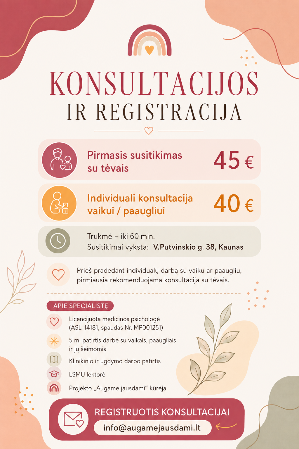 Indviduali Medicinos Psichologės Konsultacija Augame Jausdami