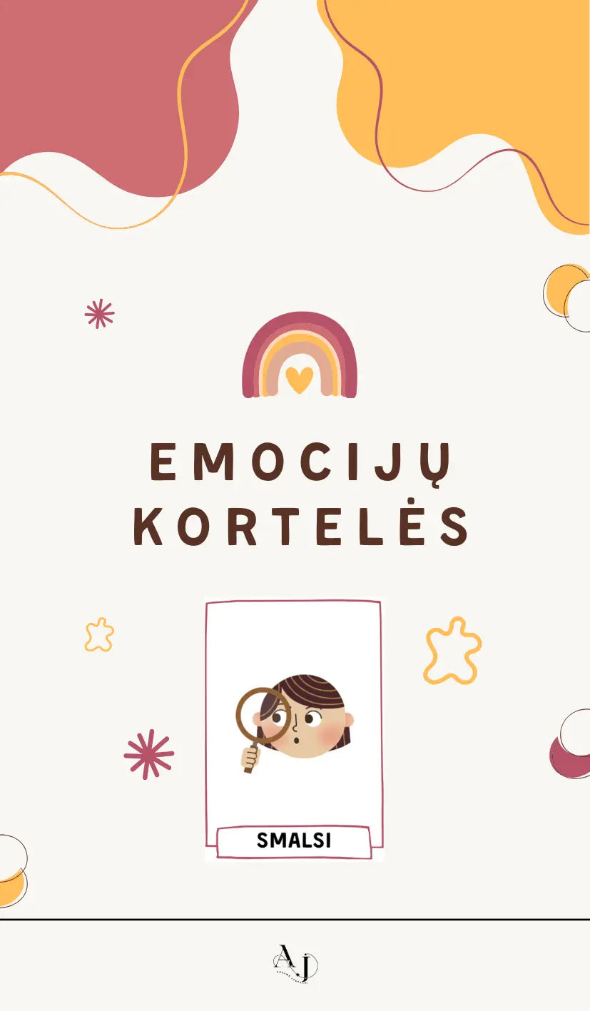 Emocijų Kortelės Augame Jausdami